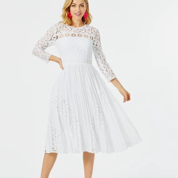 LILLY PULITZER Aiden White Lace Midi Dress - Picture 2 of 14